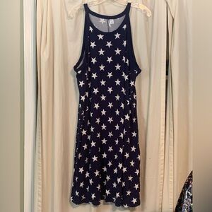 Old Navy Navy Blue Tank Dress with White Stars